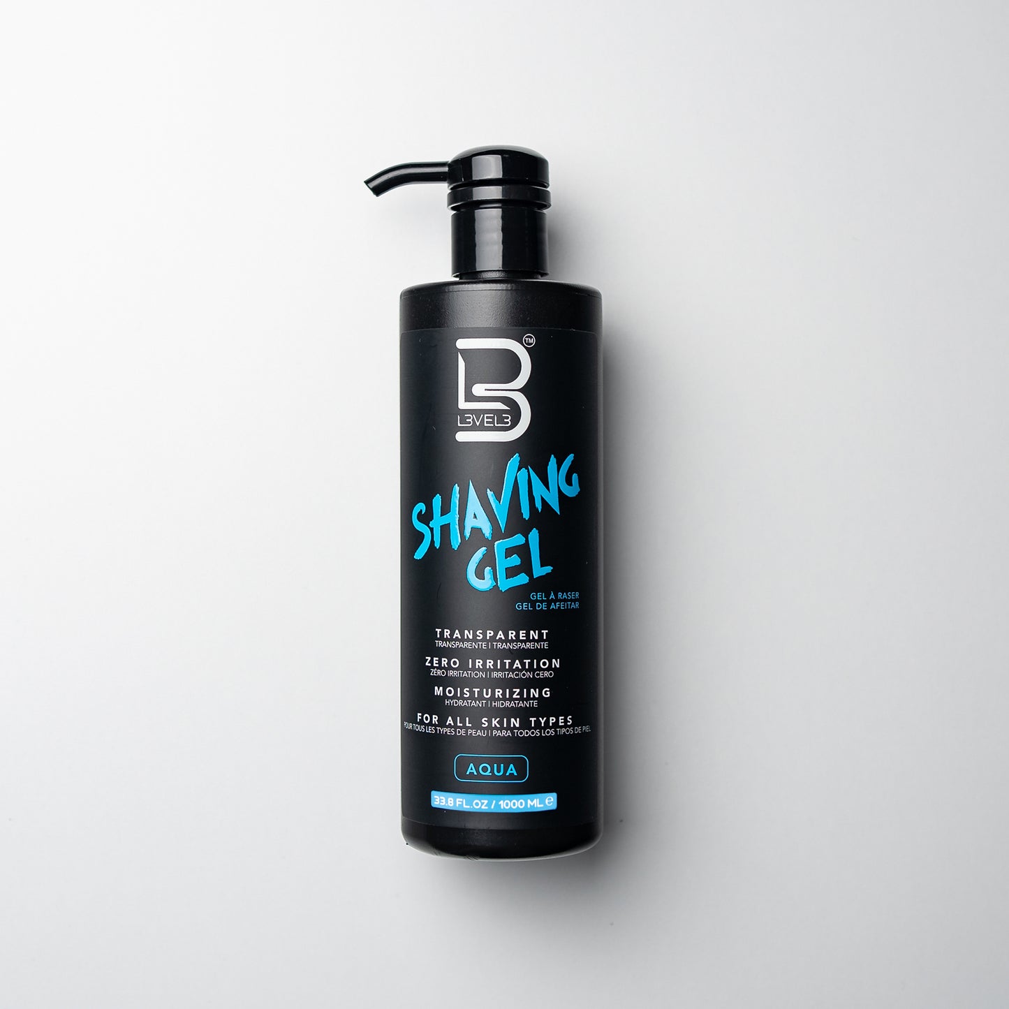 GEL DE AFEITADO TRANSPARENTE SHAVING GEL AQUA 1000ML L3VEL3
