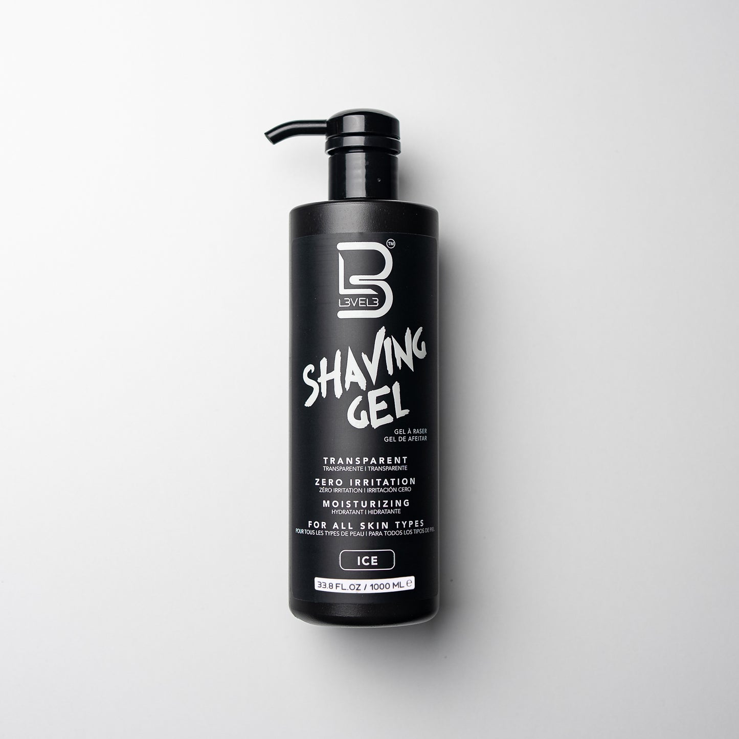 GEL DE AFEITADO TRANSPARENTE SHAVING GEL ICE 1000ML L3VEL3