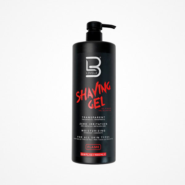 GEL DE AFEITAR TRANSPARENTE SHAVING GEL FLAME 1000ML · LEVEL 3